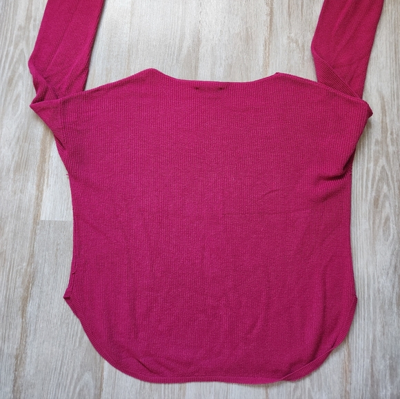 Chelsea & Theodore Purple Cashmere Blend Sweater Long Sleeve Round Hem Knit Sz L - Picture 9 of 9